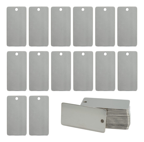 Staymax Etiquetas Rectangulares De Acero Inoxidable Para Gra