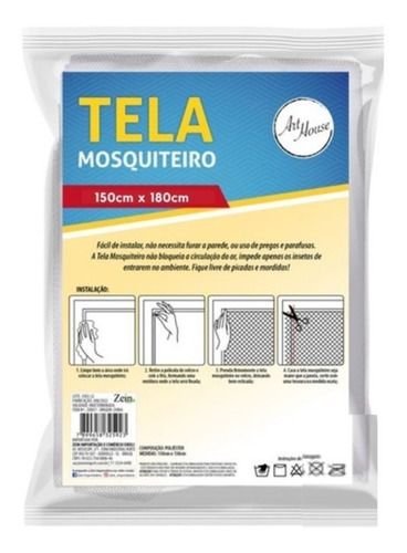 Tela Mosquiteira Janela Anti-inseto Mosquito 150x180 E Fita