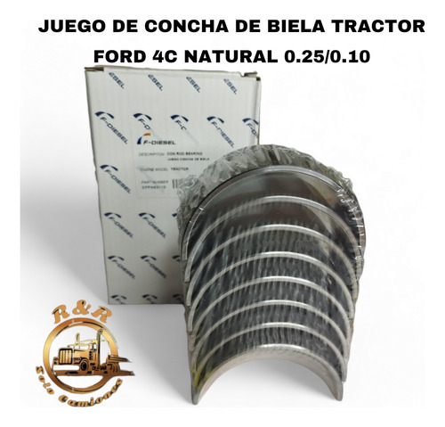 Juego De Concha De Biela Tractor Ford 4c Natural 0.10