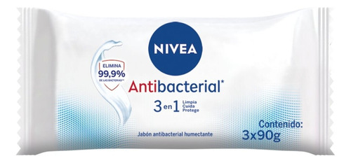 Nivea Jabon Barra Antibacterial Pack 3x90g