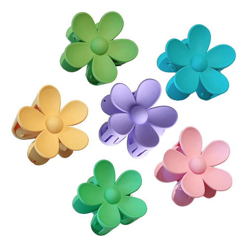 Pinzas Pequeñas De Acrílico For El Pelo, 6 Unidades, De Plá