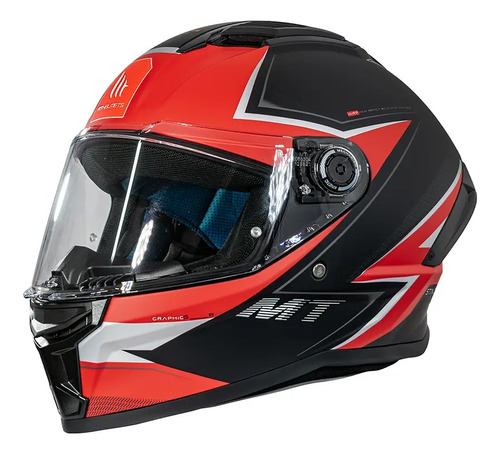 Casco Para Moto Mt Helmets Stinger 2 Rojo Mate Dot Y Ece2206
