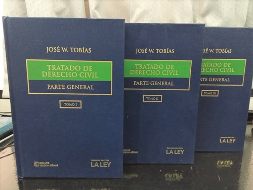Tratado De Derecho Civil Parte General 3 Tomos Jose Tobias