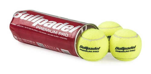 Tubo De Pelotas Bullpadel X3 Premium Pro Importadas Padel