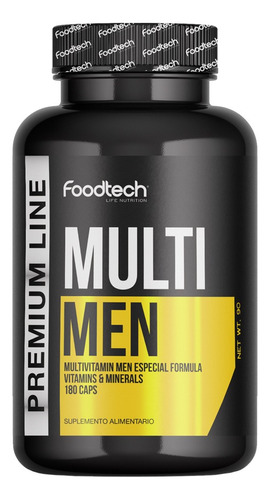 Multi Men Multivitamínico 180 Caps - Foodtech 