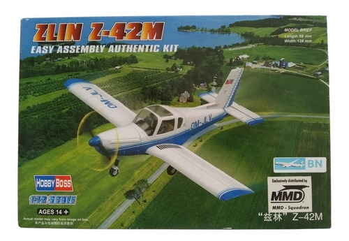 Bn 1/72 Modelismo Avion Hobby Boss Zlin Z-42m Abierto/comple