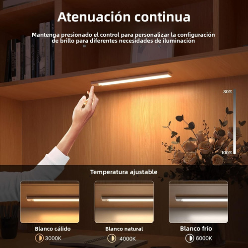 2 Lámparas 30cm Lámpara 60 Led Barra Luz Sensor Movimiento