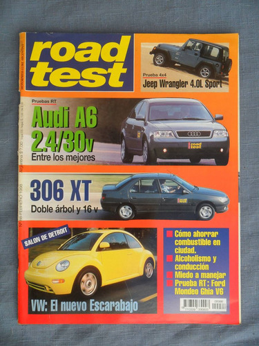 Revista Road Test Nº 88 Audi A6 Peugeot 306 Xt Jeep Wrangler