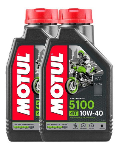 Aceite Moto 4t 5100 10w40 Semi Sintetico Motul 2 Litros