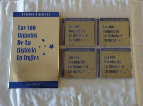 Cd's Originales 100 Baladas En Ingles Box 6 Cd's (Usado)