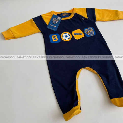 Imagen 3 de 8 de Body Enterito Bebé Manga Larga Boca Juniors Producto Oficial