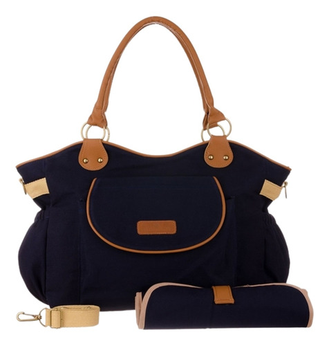 Bolso Maternal Bebe Cambiador Gabardina + Correa Materlina