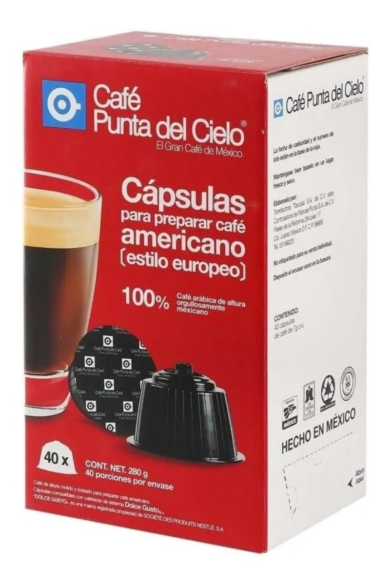 Punta Del Cielo Dolce Gusto Cafe Americano 40 Capsulas Ofert