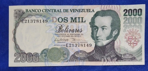 Billete De 2000 Mil Bolívares, Año 1998