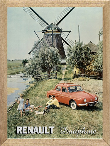  Renault Dauphine ,cuadro, Poster,publicidad  H206