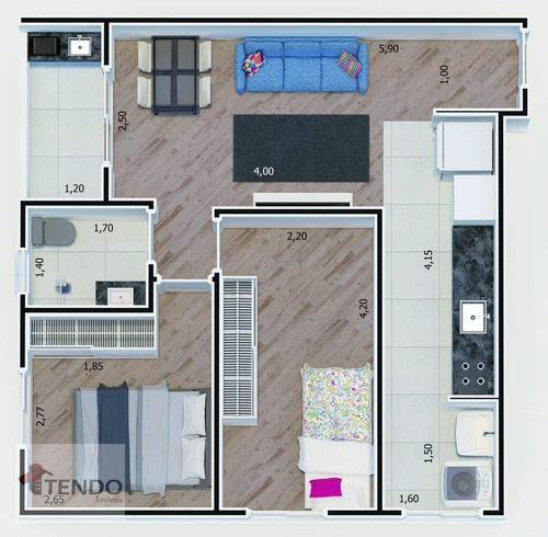 Imagem 1 de 15 de Imob03 - Apartamento 53 M² - Venda - 2 Dormitórios - 1 Suíte - Jardim Haydee - Mauá/sp - Ap2314