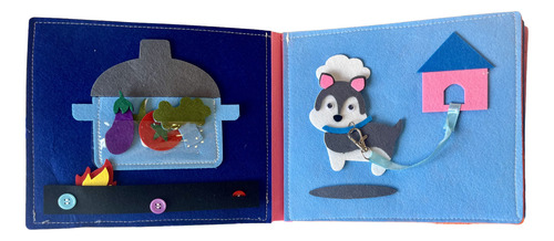 Libro De Fieltro Sensorial Para Niños Modelo Nube Con Nombre