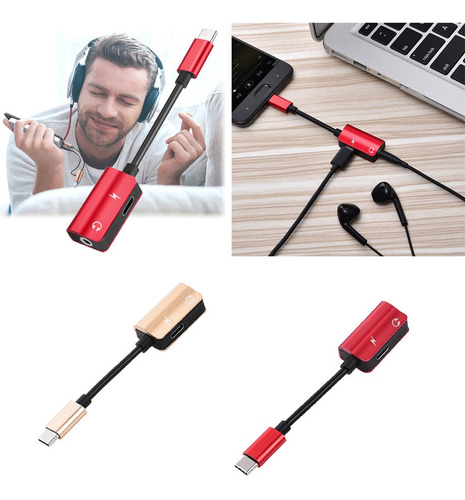 Imagen 2 de 12 de 2 Unidades Adaptador De Tipo C A 3,5mm Cargadores Usb C