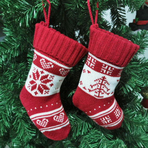 Nueva Bolsa De Regalo De Calcetines Navideños Tejidos De Pun