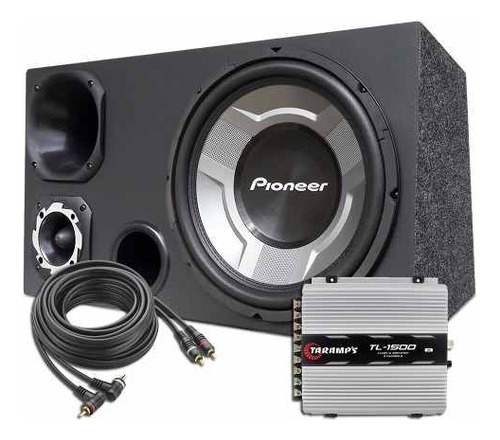 Kit Som Automotivo Caixa Trio Pioneer Gol G2 Subwoofer 12
