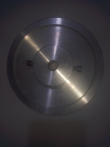 Polea Dentada De Aluminio Con Correa Dentada 12,5 Cm/ 1 Cm 