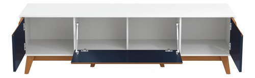 Rack Kappesberg 3 Portas Branco/azul Profundo 180cm