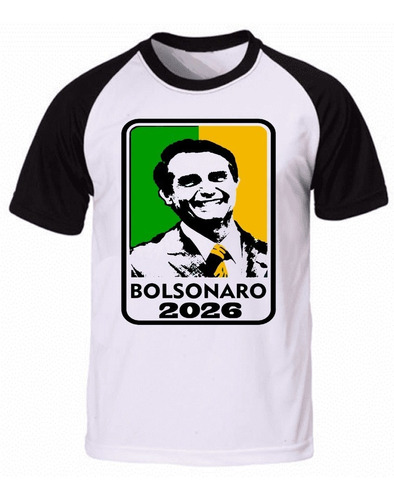 Camiseta Camisa Masculina Direita Presidente Bolsonaro 2026