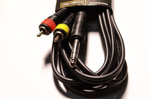 Imagen 3 de 9 de Cable Parquer Rca Macho A Plug Stereo 1x4 6 Metros