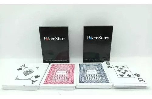 Juego De Cartas Barajas Póker Stars Plásticas Resistentes   