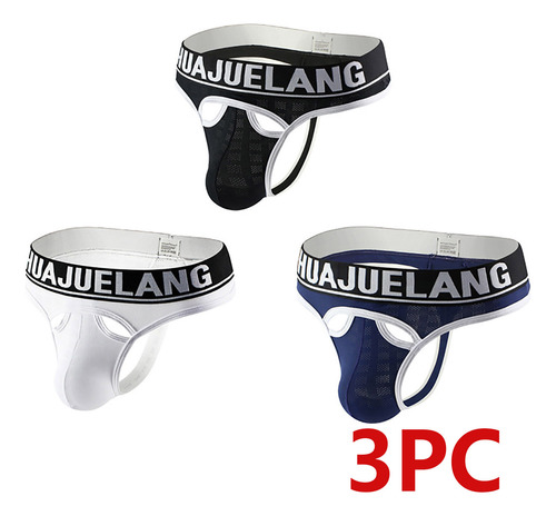 Calzoncillos J Para Hombre, Malla Transpirable, De 3 Piezas,