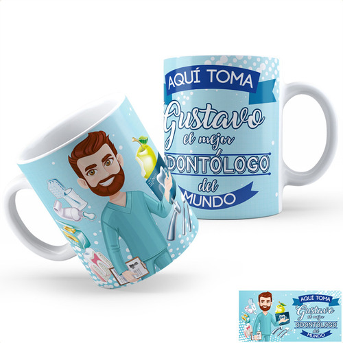 Taza Cerámica Odontologo Ac Calidad