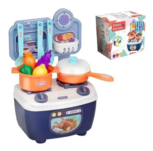 Mini Cocina De Juguete Infantil Niñas + 47 Piezas 27 Cm GENERICO