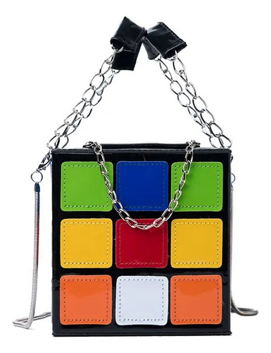 Bolsos Para Mujer, Bolso Cuadrado Con Forma De Cubo De Rubik