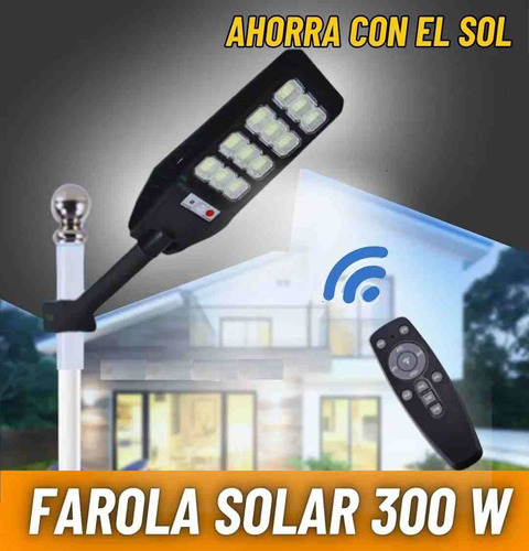 Farola Solar 300w De Exteriores Patios