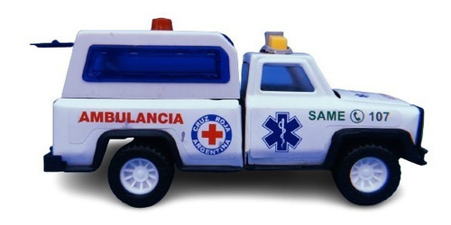 Camioneta Pick Up Ambulancia De Metal Jm