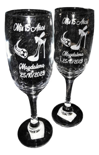 10 Copas Champagne Grabado Personalizado Souvenirs Bodas