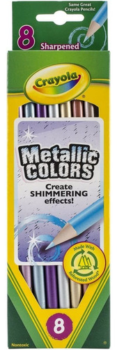 Lapices De Colores Metalicos Crayola X8 Unidades
