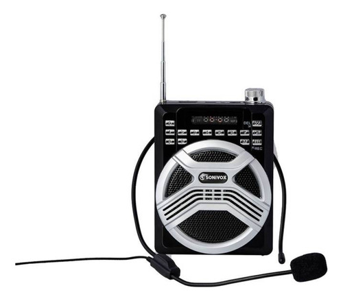 Amplificador Portatil Microfono De Diadema Y  Radio Fm