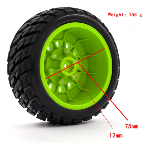 Neumáticos Rc Car Con Control Remoto, 4 Piezas De Repuesto P