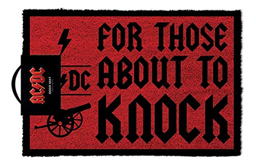 Tapete De Ac/dc  For Those About To Knock  40 X 57 Cm