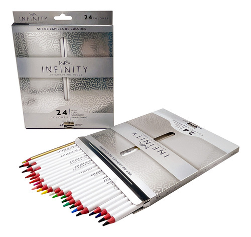 Set Lápices Colores Premium Infinity 23 + 1 Multicolor Indra Surtido