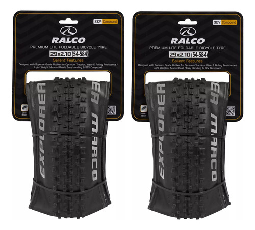 Pack 2 Neumaticos Aro 29 X 2.10 Ralco Explorer Marco Kevlar