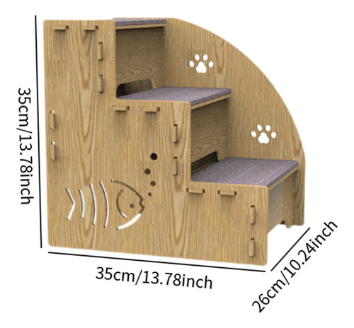 Escalera Para Perros Y Cachorros, 3 Escalones,
