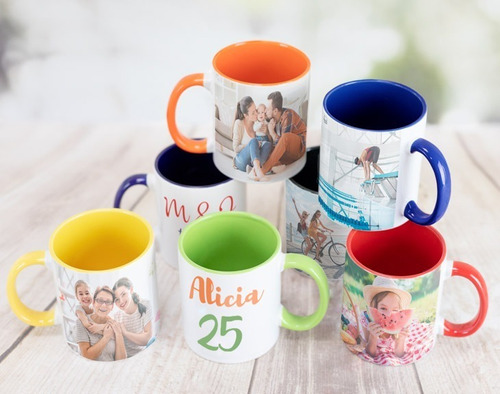 Tazas Personalizadas Con Asas De Color Con Caja 