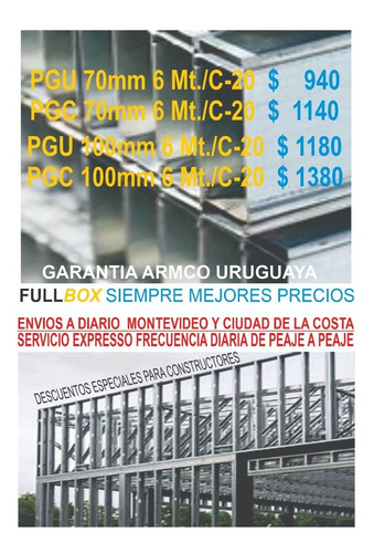 Imagen 2 de 4 de Solera Montante Para Yeso 35mm X 2.6 Mt Mejor Precio Fullbox