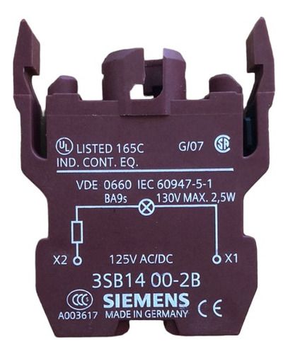 Bloque De Contacto Siemens 3sb1400-2b