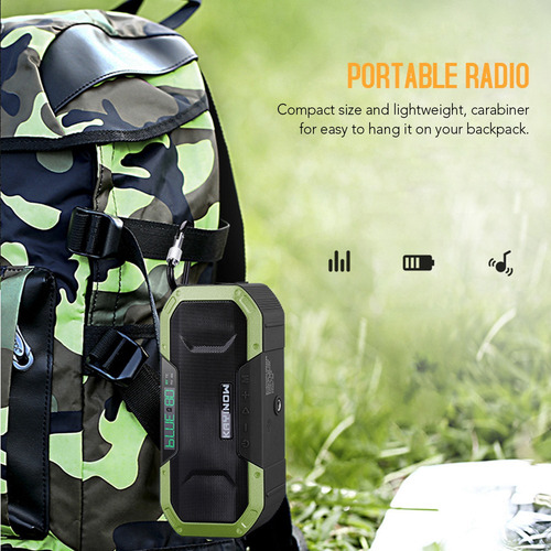 Radio De Manivela Emergency Sun Power, 5000 Mah, Naranja