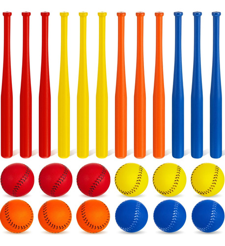 Libima 24 Piezas Mini Bates De Béisbol Mini Pelotas Deportiv