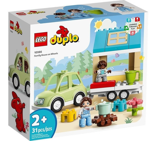 Kit Lego Duplo Casa Familiar Con Ruedas 10986 - 31 Piezas