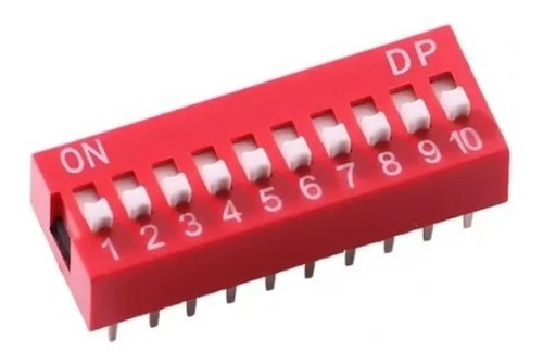 Interruptor Dipswitch 10 Posiciones 2.5mm Arduino Compatible